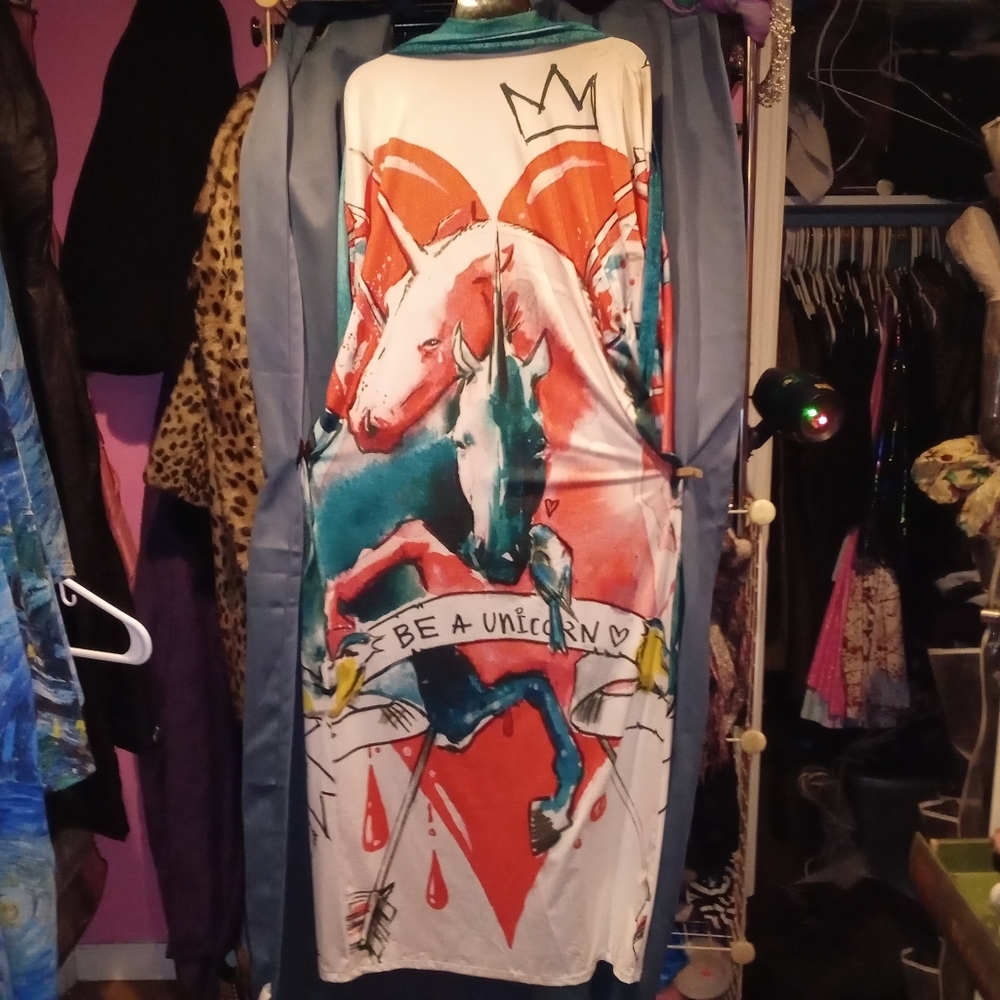 SOLD!!! Black Milk X lora zombie unicorn kimono - Picture 4 of 12